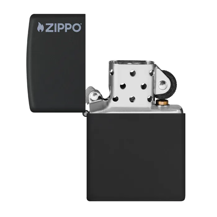Zippo Lighter Classic Black Matte With Zippo Logo