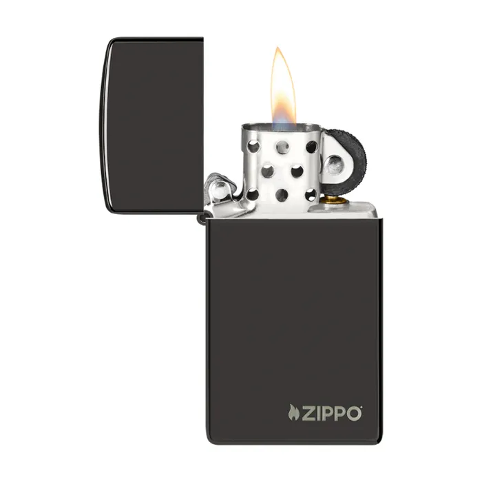 Zippo Lighter Slim High Polish Blacktest