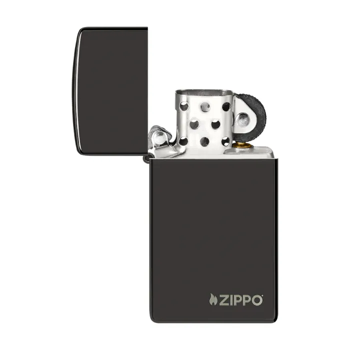 Zippo Lighter Slim High Polish Blacktest