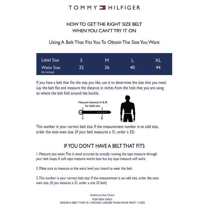 Tommy Hilfiger Bensted Reversible Semi Formal Belt Large - Brown And Navy