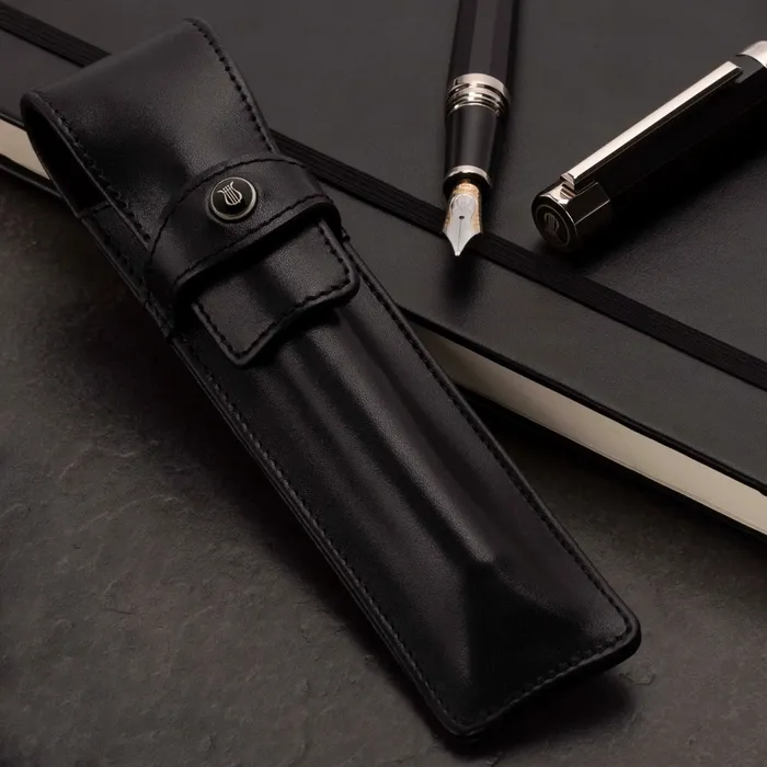 Lapis Bard Mayfair Single Pen Pouch Black