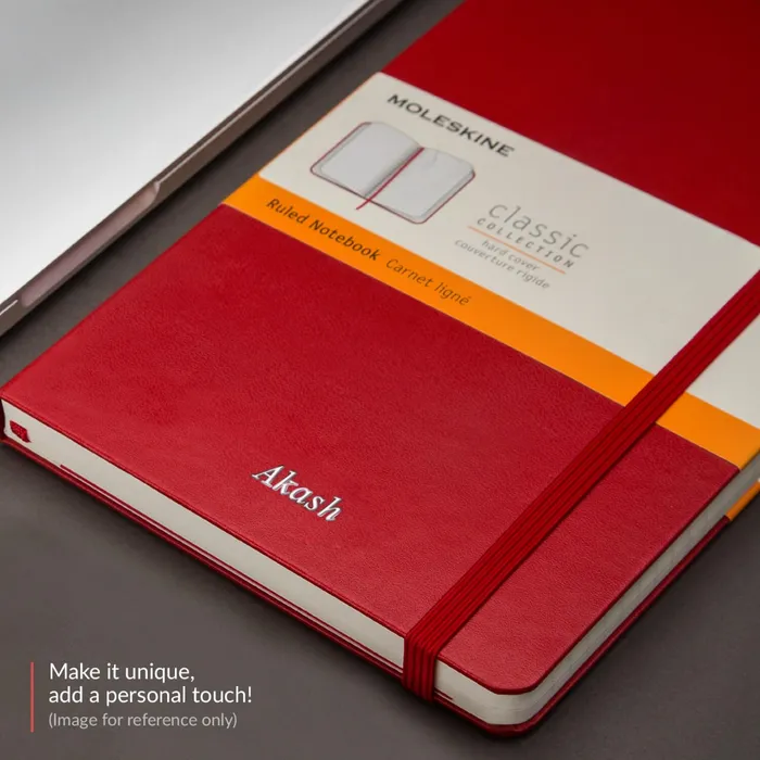 Moleskine Classic Pocket Size Hard Cover Notebook (Ruled) - Red