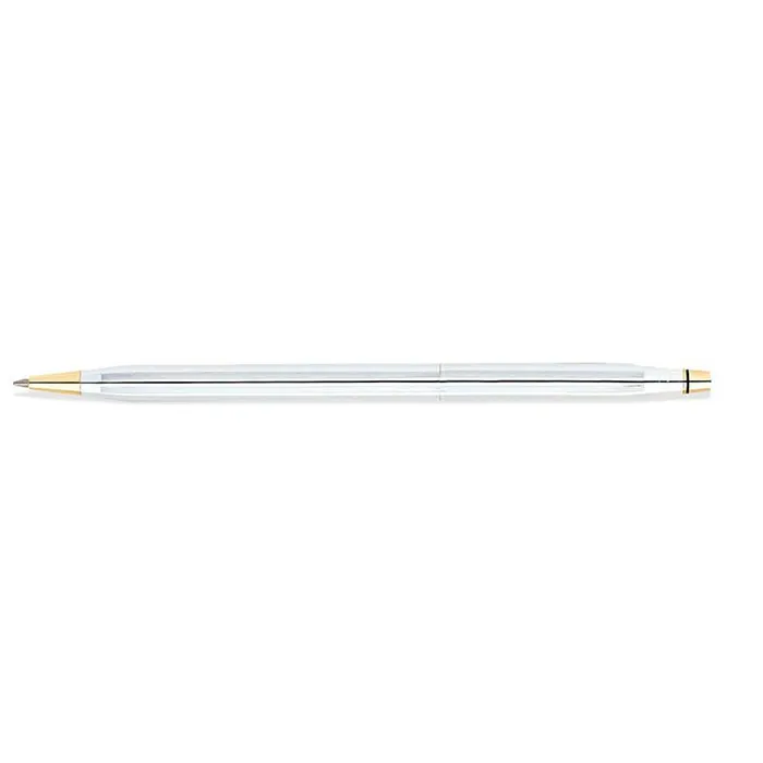 Cross 3302 Classic Century Medalist Ballpoint Pen Chrome With Gold Trims
