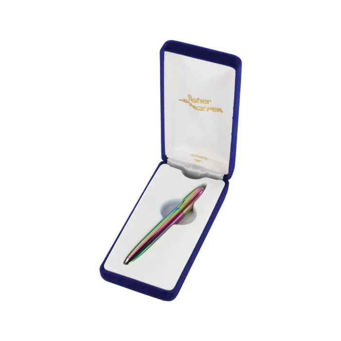 Fisher Space 400RB Bullet Titanium Nitride Ballpoint Pen without Clip Rainbow