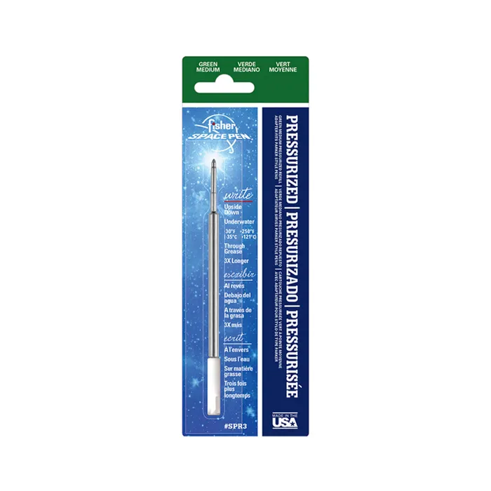 Fisher Space SPR3 Pressurized Refill Medium Green Ink