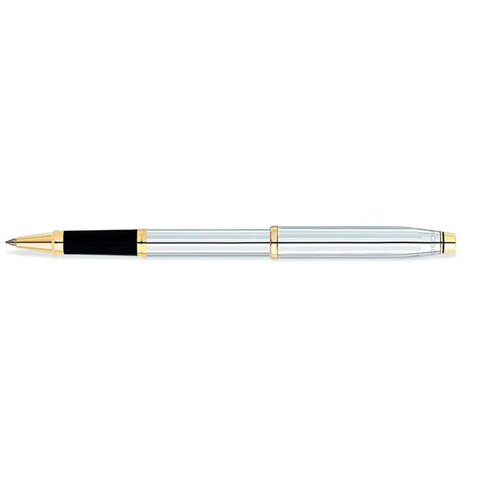 Cross 3304 Century II Medalist Rollerball Pen Chrome with Gold Trims