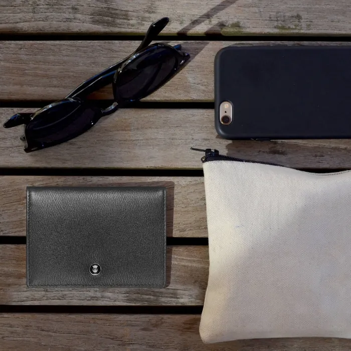 Lapis Bard Belgravia Credit Card Holder with ID Slot Black