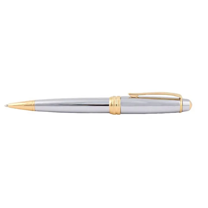 Cross AT0452-6 Bailey Medalist Ballpoint Pen Chrome with Gold Trims
