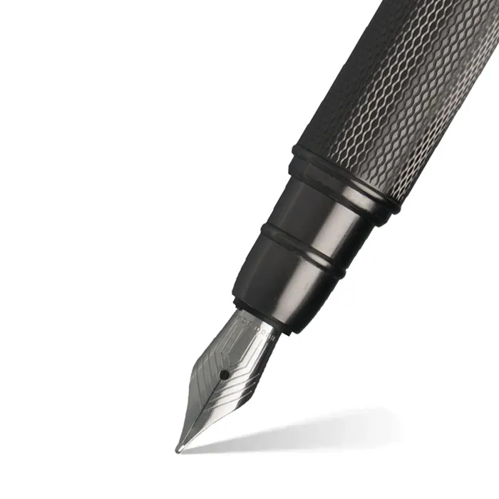 Hugo Boss Pure Fountain Pen (Medium) - Dark Chrome