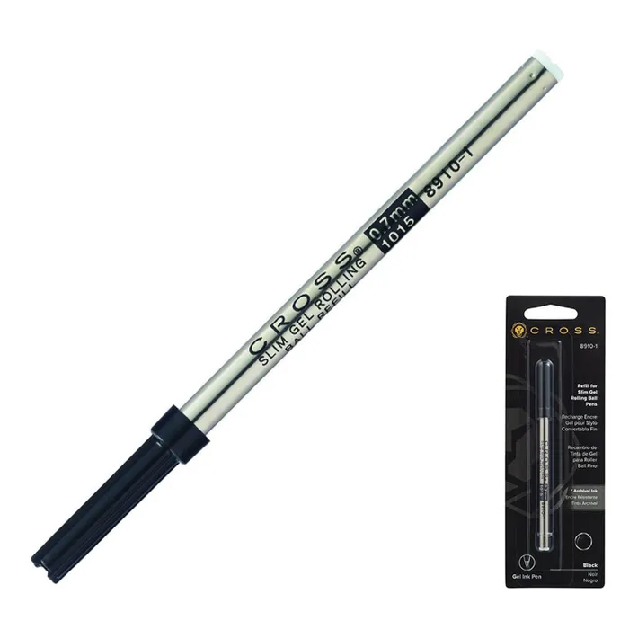 Cross 8910-1 Rollerball Slim Medium Gel Refill Pack of 1 Black