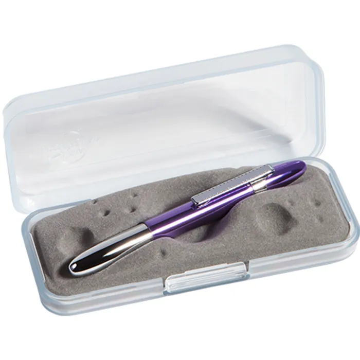Fisher Space 4000PPB-BCL Bullet Ballpoint pen with Matte Black Finger Grip & Clip Purple Passion