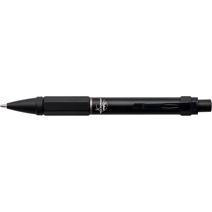 Fisher Space Clutch Anodised Aluminium Ballpoint pen with Clip Matte Black
