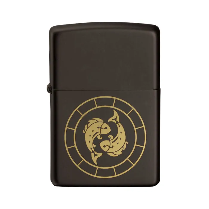 Zippo Lighter 218.MB401294 Pisces Zodiac Sign Black