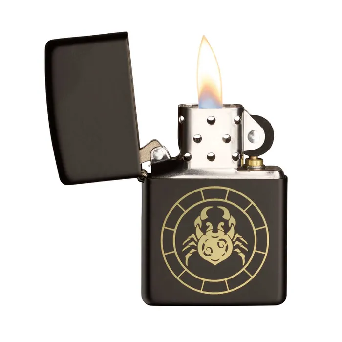 Zippo Lighter 218.MB401292 Cancer Zodiac Sign Black