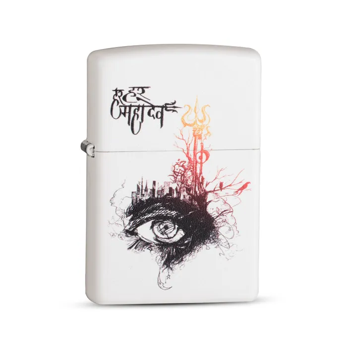Zippo Lighter 214.CI407530 Lord Shiva White