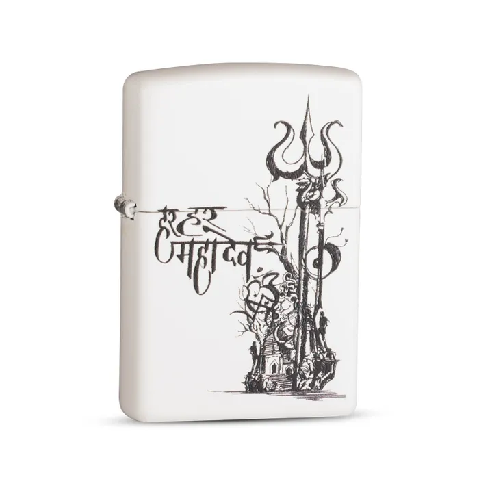 Zippo Lighter 214.CI407529 Lord Shiva White