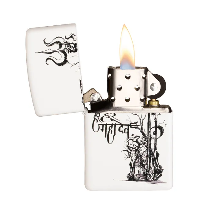 Zippo Lighter 214.CI407529 Lord Shiva White