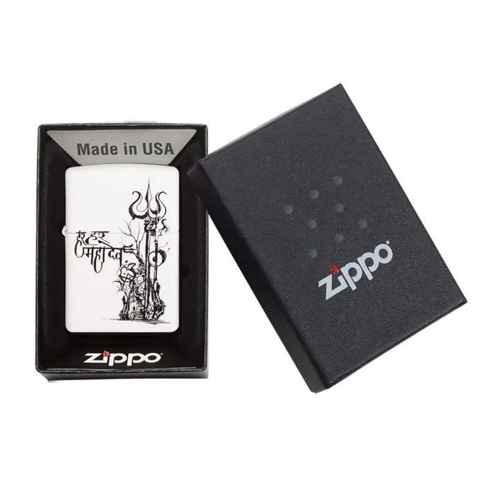 Zippo Lighter 214.CI407529 Lord Shiva White