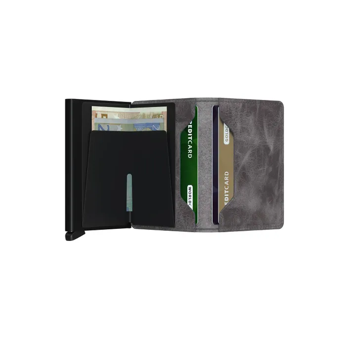 Secrid Slimwallet Vintage Grey with Black Cardprotector