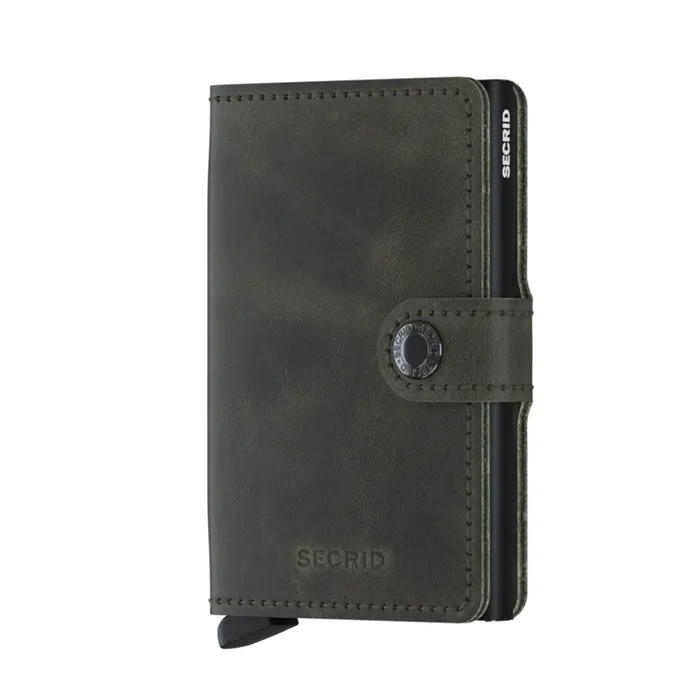 Secrid Miniwallet Vintage Olive with Black Cardprotector