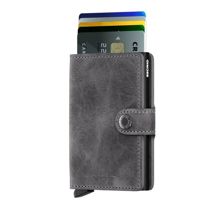 Secrid Miniwallet Vintage Grey with Black Cardprotector