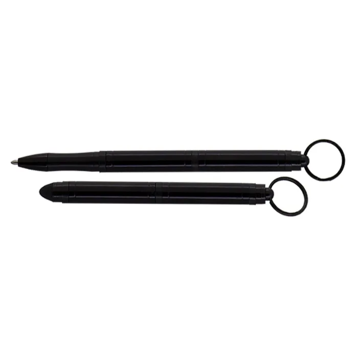 Fisher Space TT/B Tactical Tough Touch Ballpoint Pen with Styles and Keychain Black