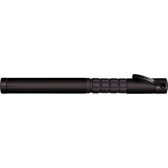 Fisher Space 725B Tactical Trekker Ballpoint Pen with rubber comfort grip and Keychain Black