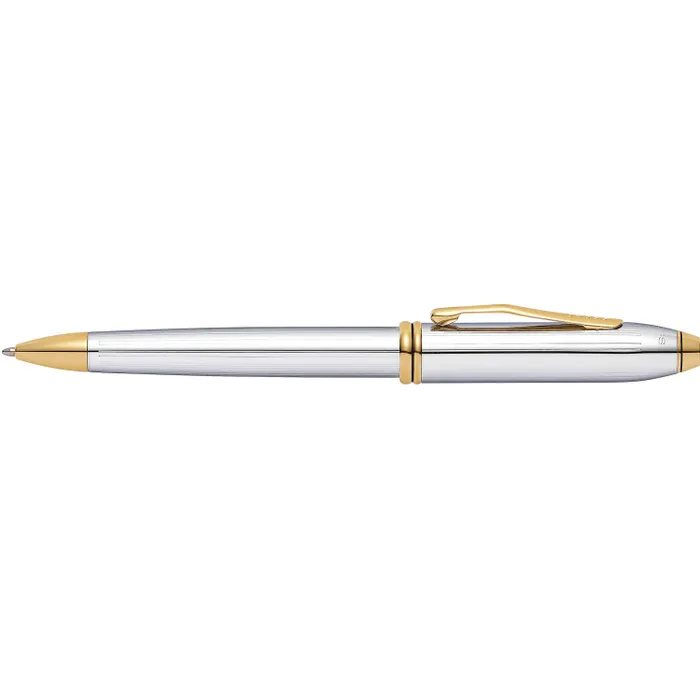 Cross 502TW Townsend Medalist Ballpoint Pen Chrome with Gold Trims