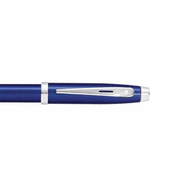 Sheaffer Gift 100 Fountain Pen (Medium) Glossy Blue with Chrome-Plated Trim