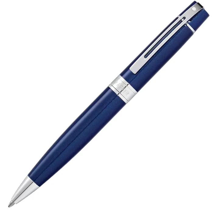 Sheaffer Gift 300 Ballpoint Pen Glossy Blue with Chrome-Plated Trim