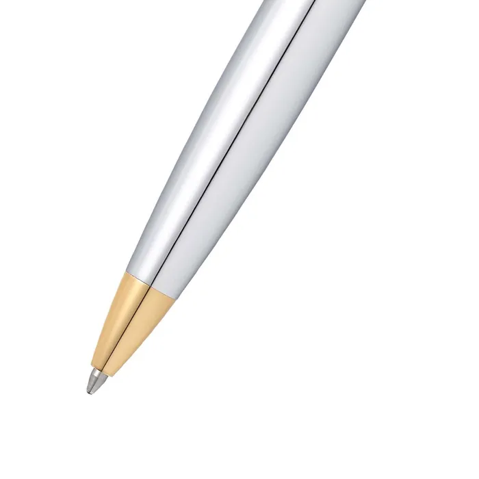 Sheaffer Gift 300 Ballpoint Pen Bright Chrome with Gold Tone Trim