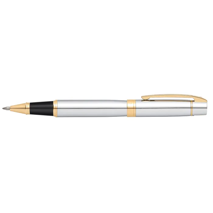 Sheaffer Gift 300 Rollerball Pen Bright Chrome with Gold Tone Trim
