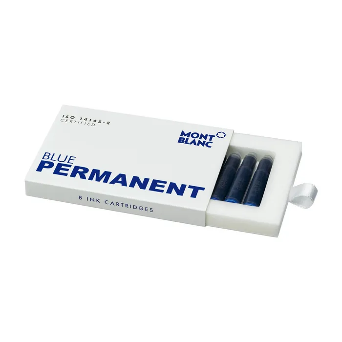 Montblanc 107758 Ink Cartridge (8 Cartridges/Pack) Permanent Blue