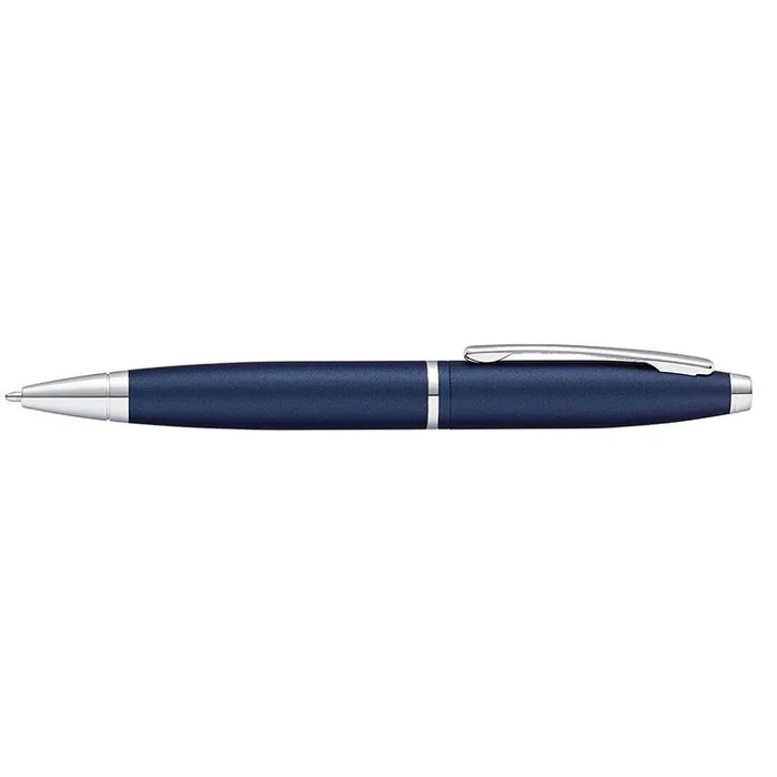 Cross AT0112-18 Calais Matte Metallic Ballpoint Pen Midnight Blue with Chrome Trims