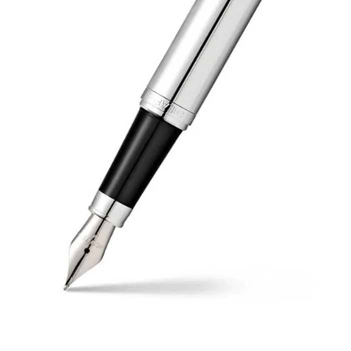 Sheaffer 9421 VFM Fountain Pen (Medium) Polished Chrome with Chrome-Plated Trim