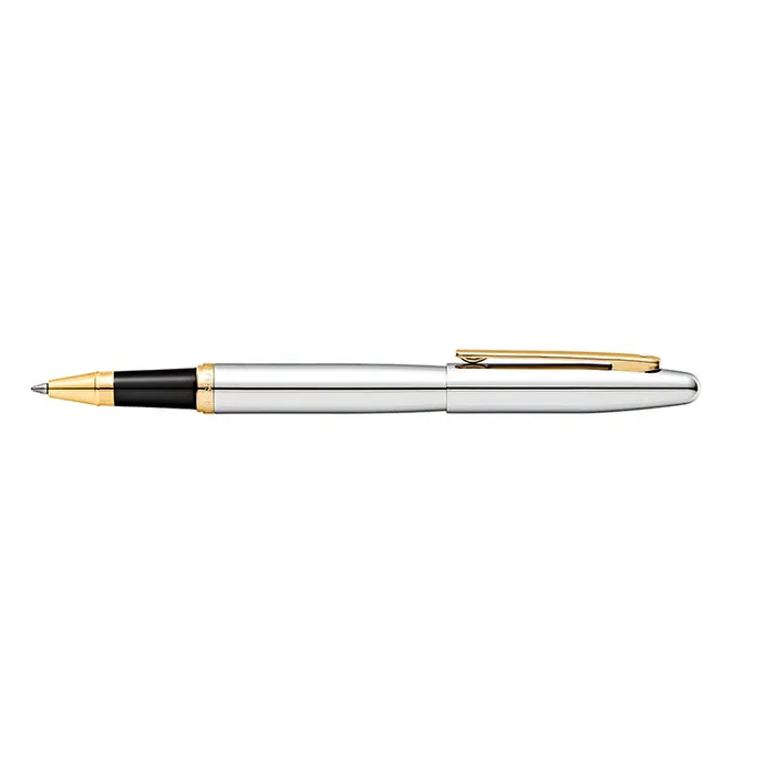 Sheaffer 9422 VFM Rollerball Pen Polished Chrome with Gold-Plated Trim