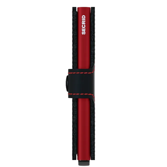 Secrid Miniwallet Matte Black with Red Cardprotector
