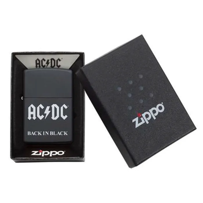Zippo Lighter 49015 AC/DC Design Black