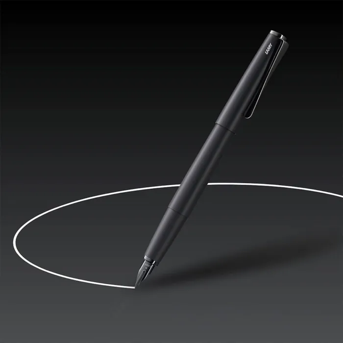 Lamy 066 Studio Fountain Pen Medium All Black With Chrome Clip