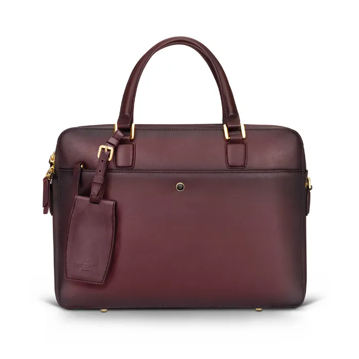 Lapis Bard Ducorium Chester Slim 14Inch Laptop Business Bag Bordeaux