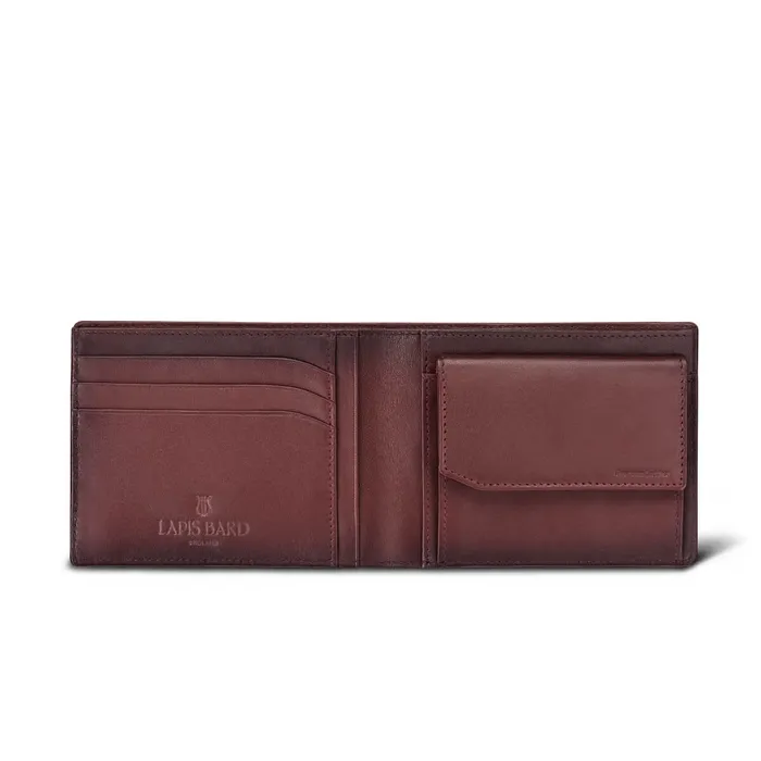 Lapis Bard Ducorium Bi-fold Wallet with Coin Pocket Bordeaux