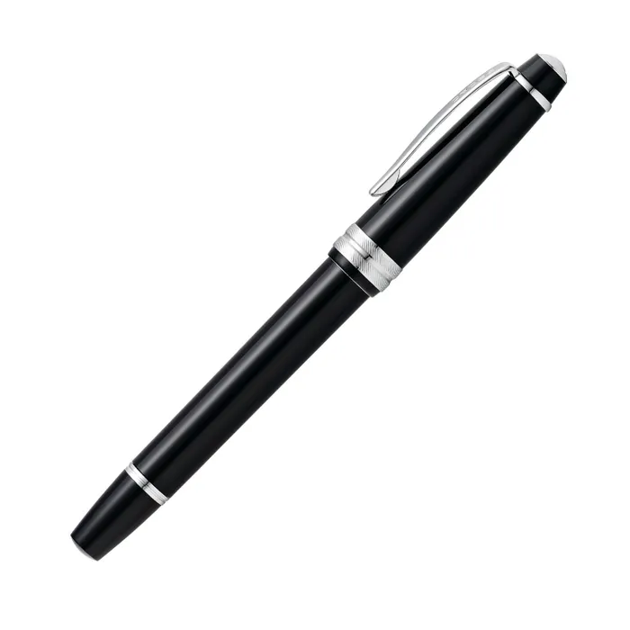 Cross AT0746-1MS Bailey Light Fountain Pen Medium Black with Chrome Trims