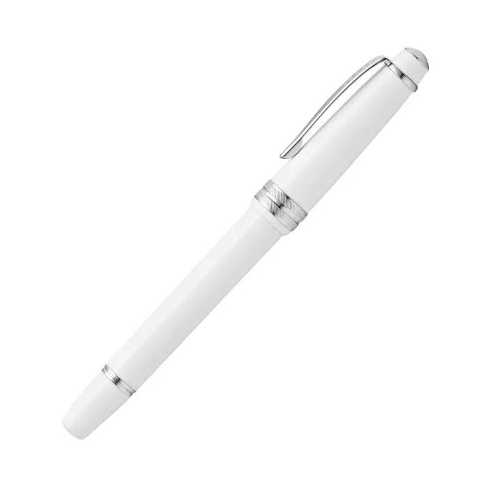 Cross AT0746-2MS Bailey Light Fountain Pen Medium White with Chrome Trims