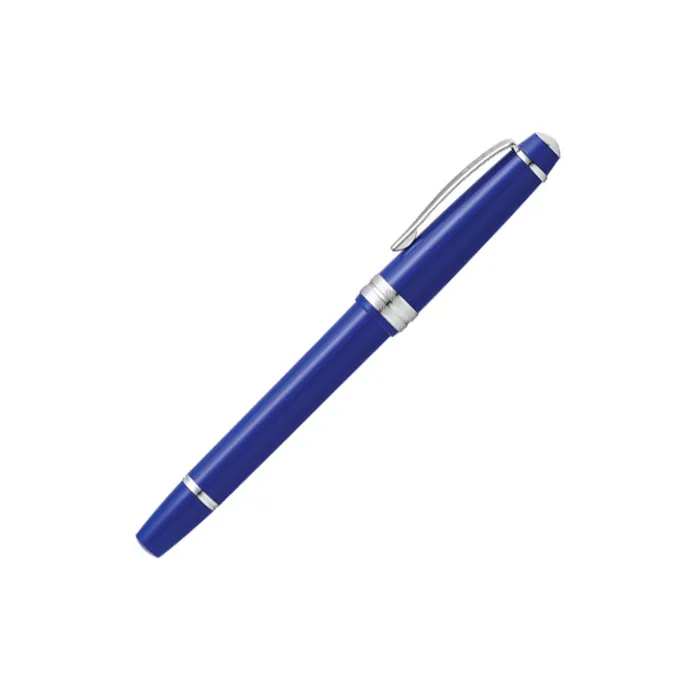 Cross AT0746-4MS Bailey Light Fountain Pen Medium Blue with Chrome Trims