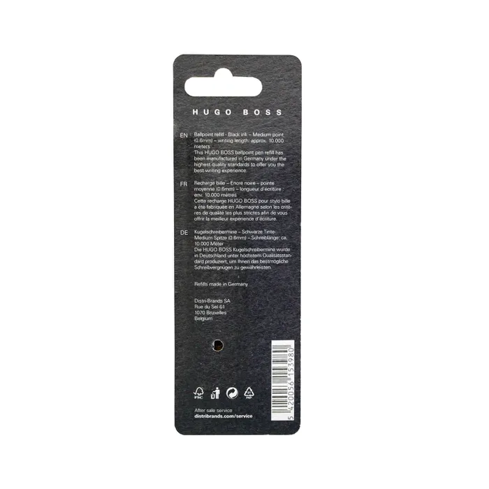 Hugo Boss HPR741NM Metal Ballpoint Refill Medium (Pack Of 2) Black