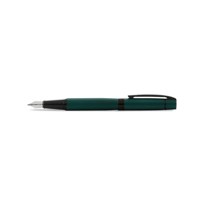 Sheaffer Gift 300 Lacquer Fountain Pen (Fine) Matte Green with Polished Black Trim