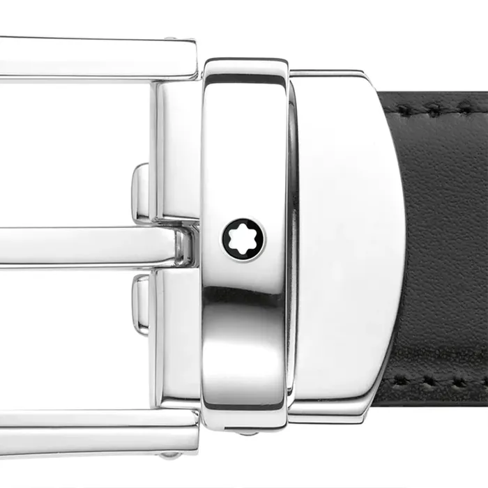 Montblanc 114412 Reversible Leather Belt (30mm) Black/Brown
