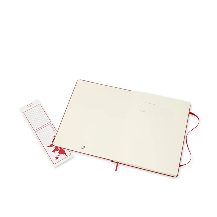 Moleskine Classic Extra Large Hard Cover Notebook (Plain) - Scarlet Red