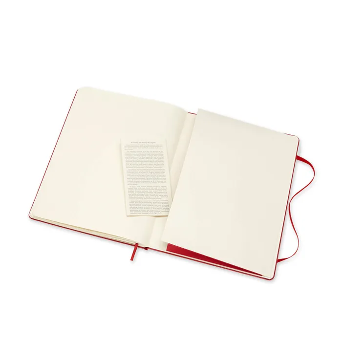 Moleskine Classic Extra Large Hard Cover Notebook (Plain) - Scarlet Red