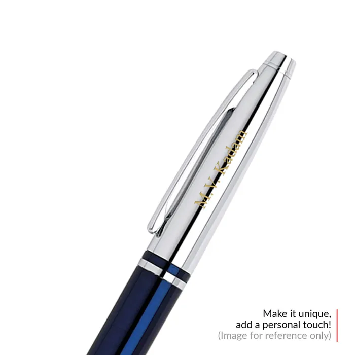 Cross AT0115-3 Calais Rollerball Pen Blue and Chrome